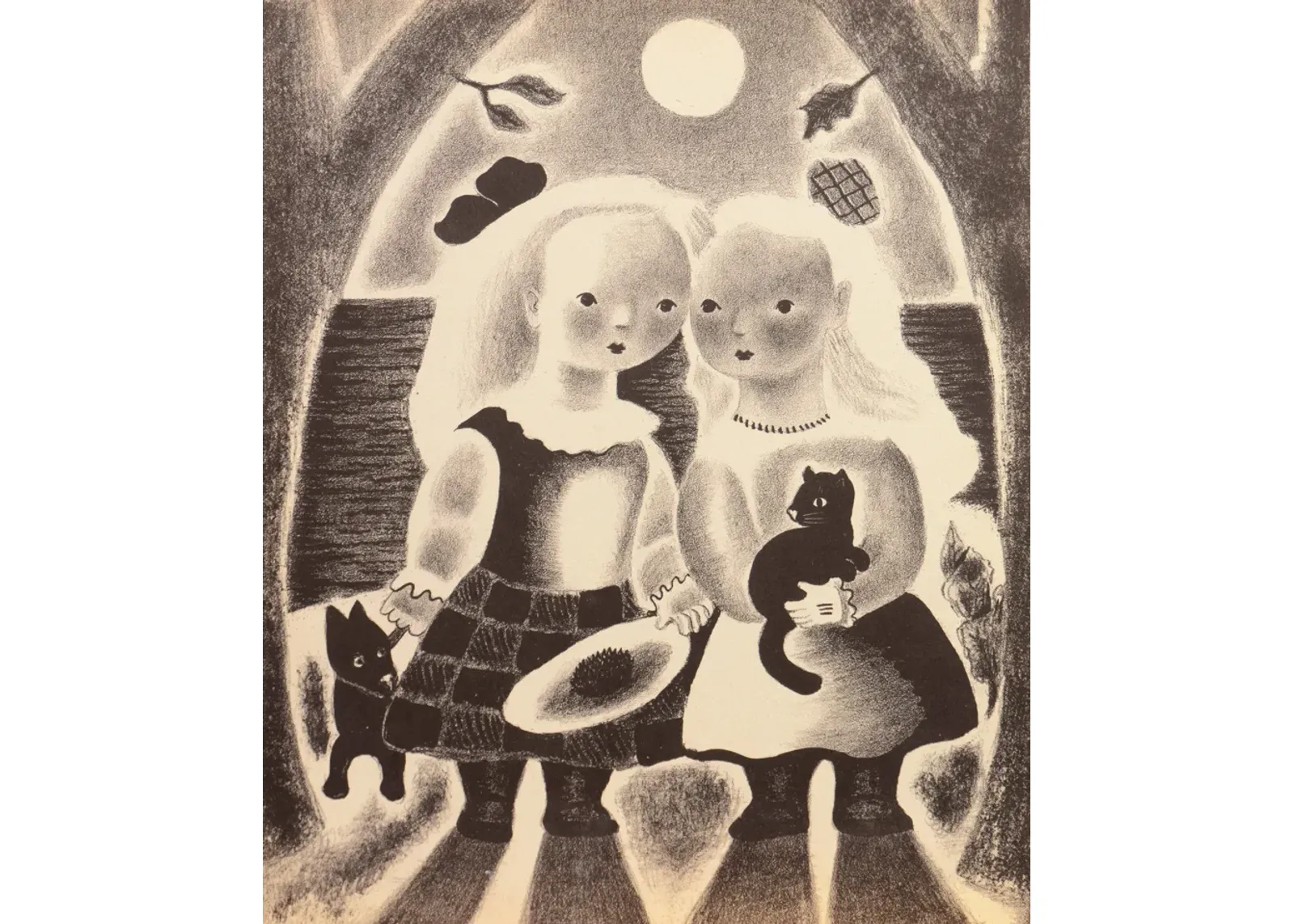 Peggy and Dot by Nura Ulreich - 1943 - McNaught Fine Art - Gray