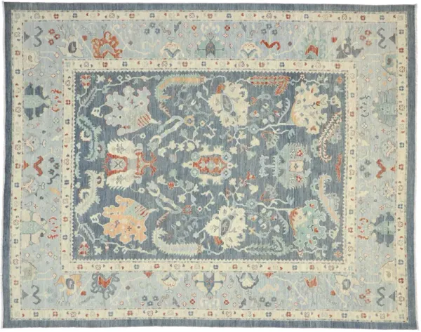 Contemporary Oushak Rug, 11'07 x 14'08