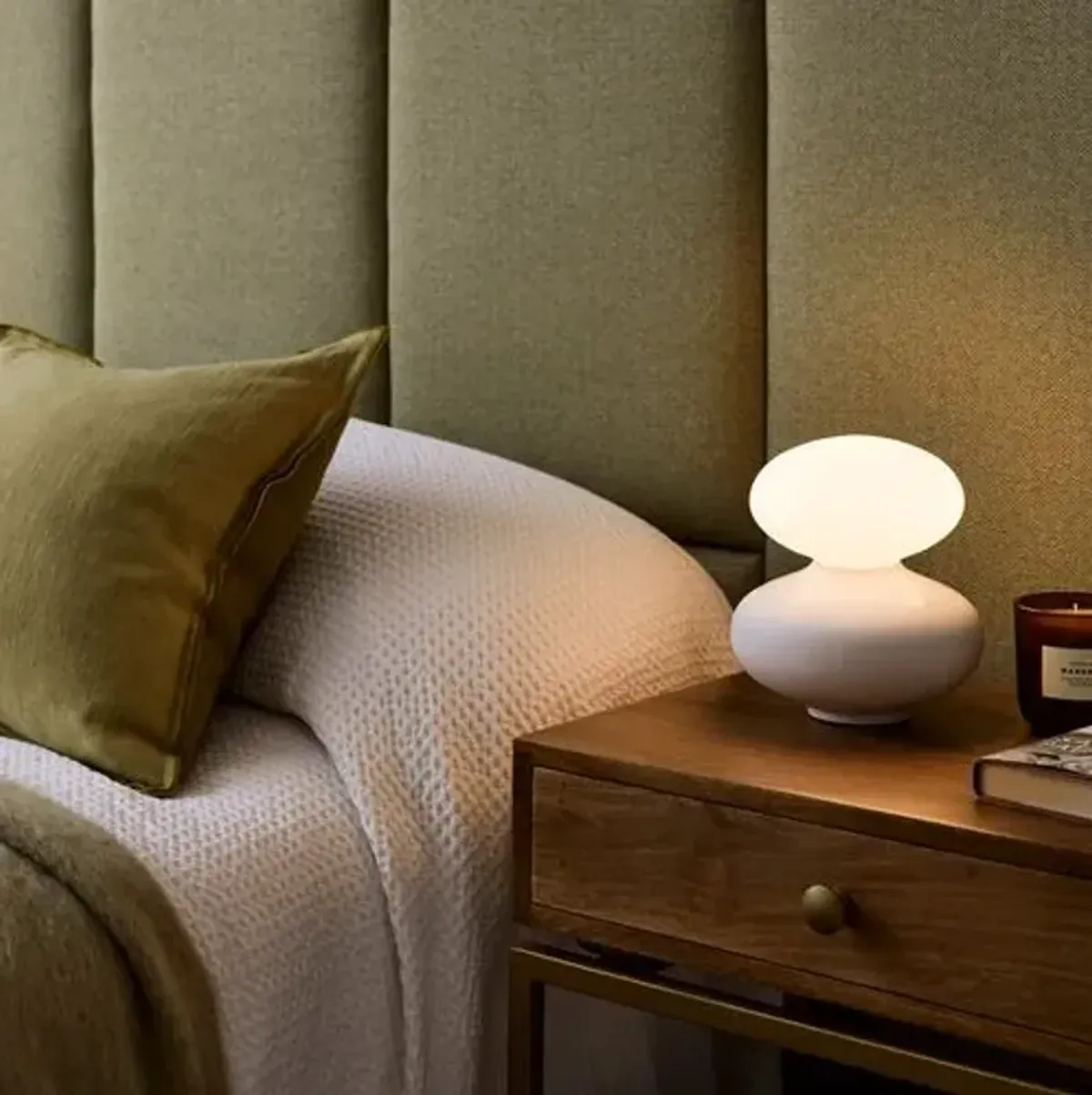 David Weeks Oval Table Lamp - White - Tala Lighting