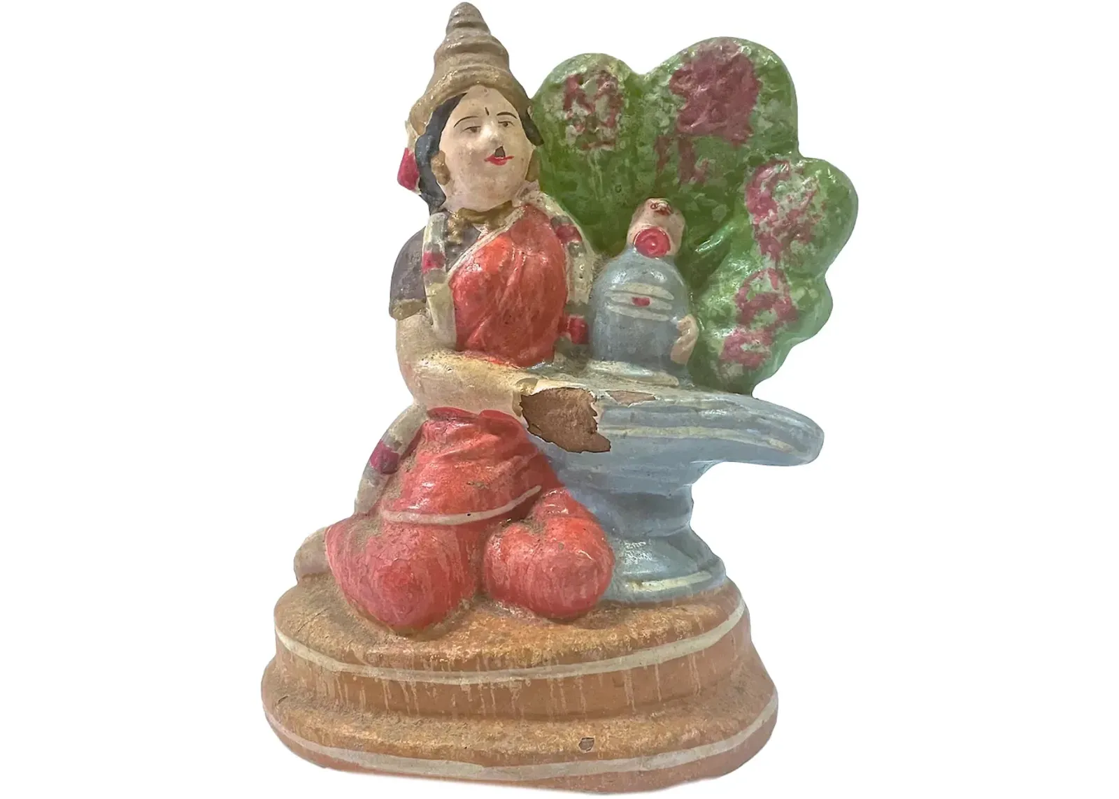 Indian Snake Handler Deity Figurine - Vermilion Designs - Brown