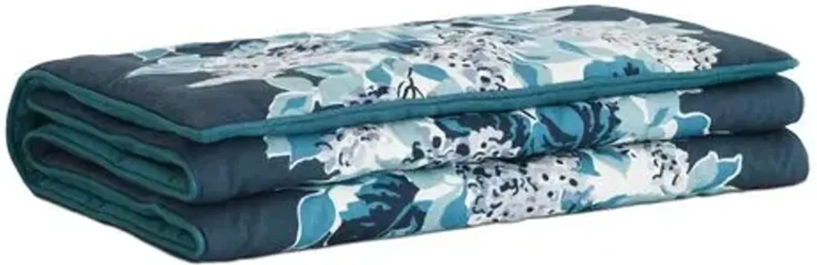 Lacecap Floral Bed Scarf - Blue