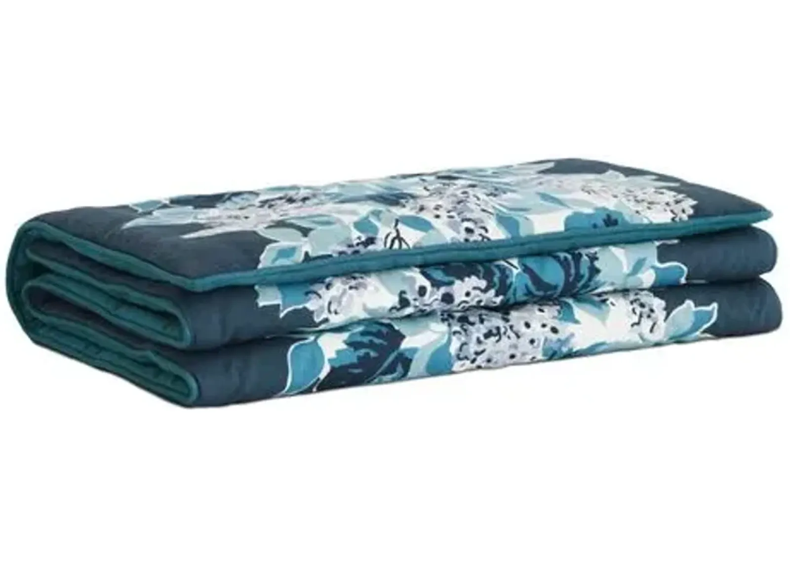 Lacecap Floral Bed Scarf - Blue