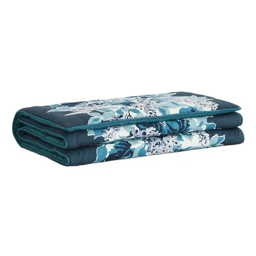 Lacecap Floral Bed Scarf - Blue
