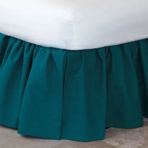 Lacecap Ruffled Bed Skirt - Green