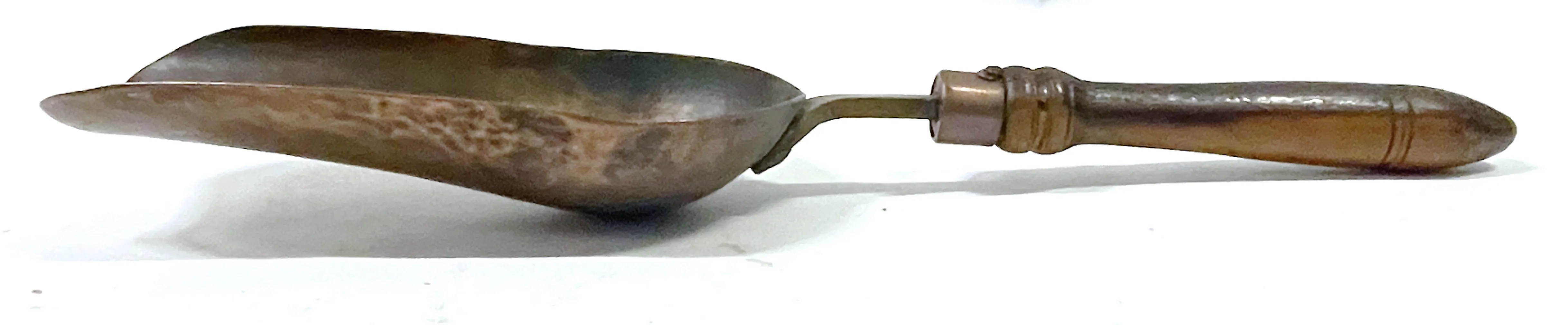 Antique Coal Scuttle Copper Scoop - Vermilion Designs - Brown