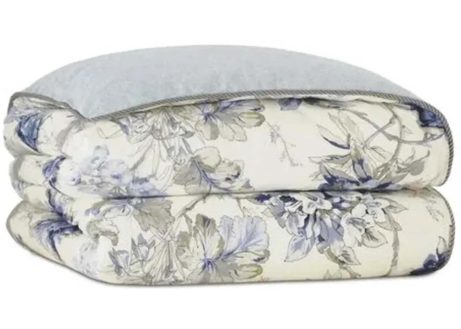 Liesl Floral Comforter - Blue, Breathable, Durable, Comfortable