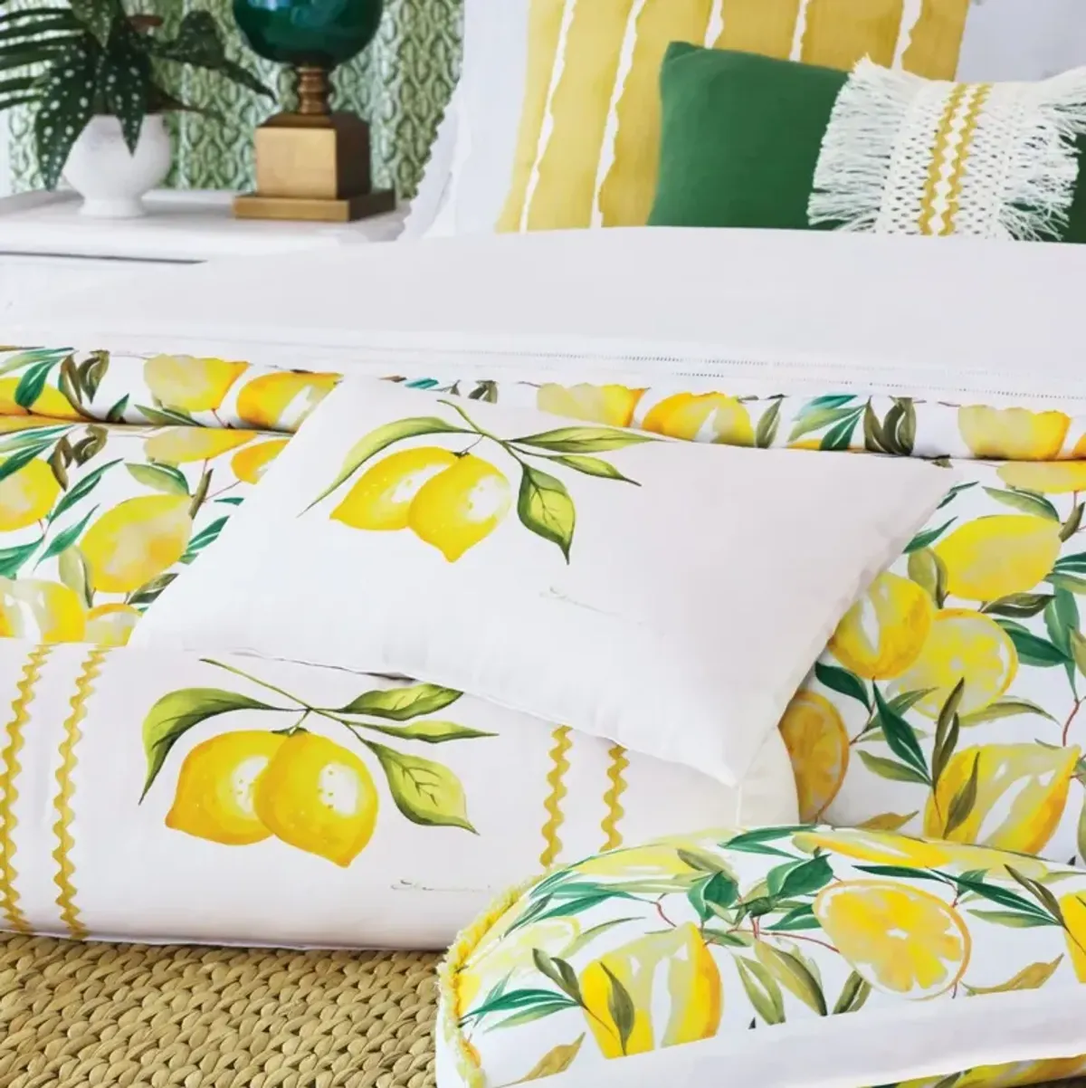 Meyer Mini Fringe Comforter, Yellow
