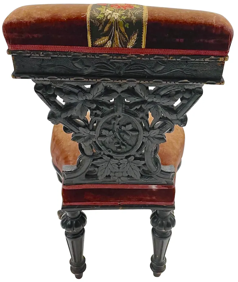 Antique Carved Black Forest Chair - Vermilion Designs - Brown