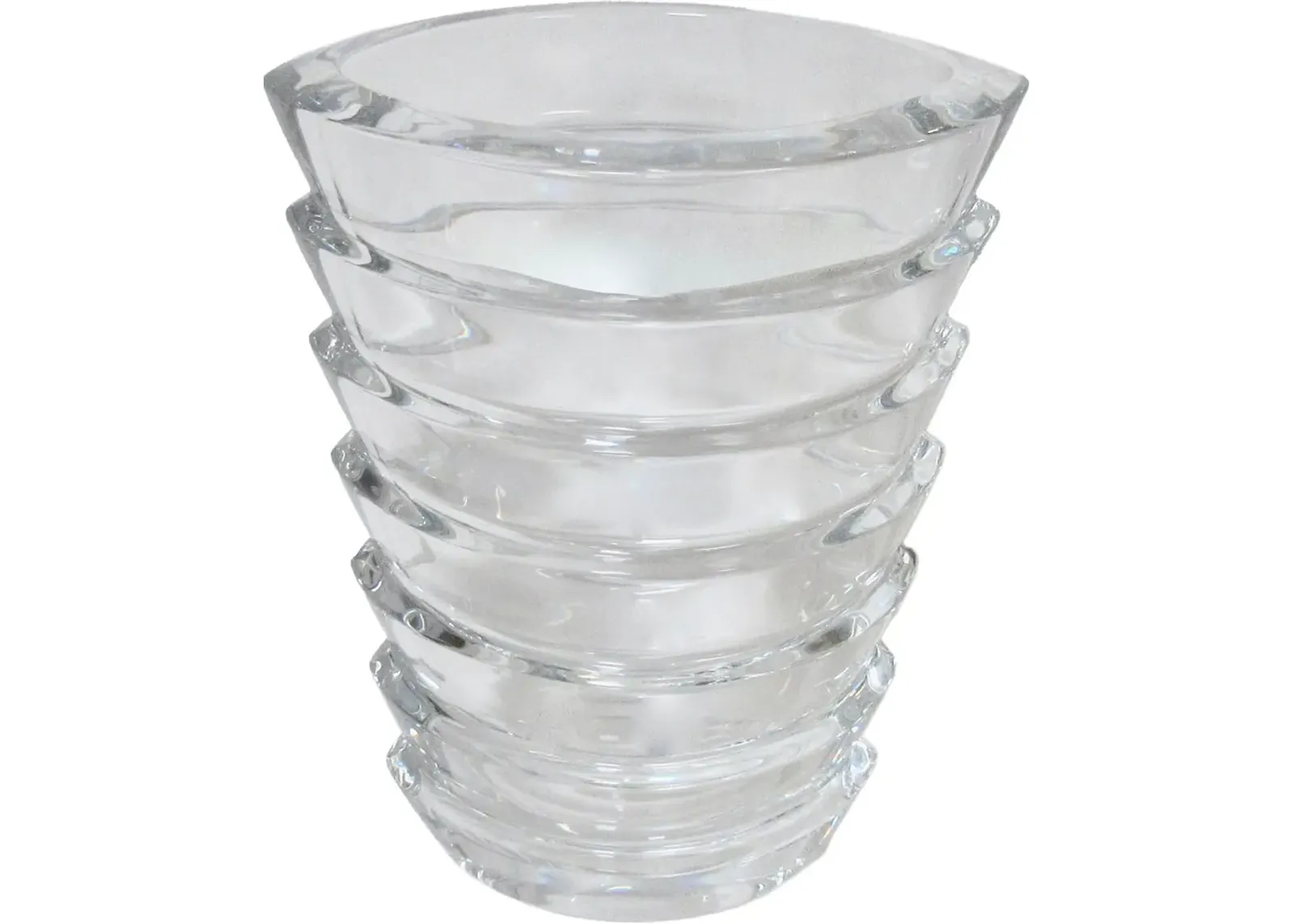 Baccarat French Art Deco Crystal Vase - The Emporium Ltd. - Clear