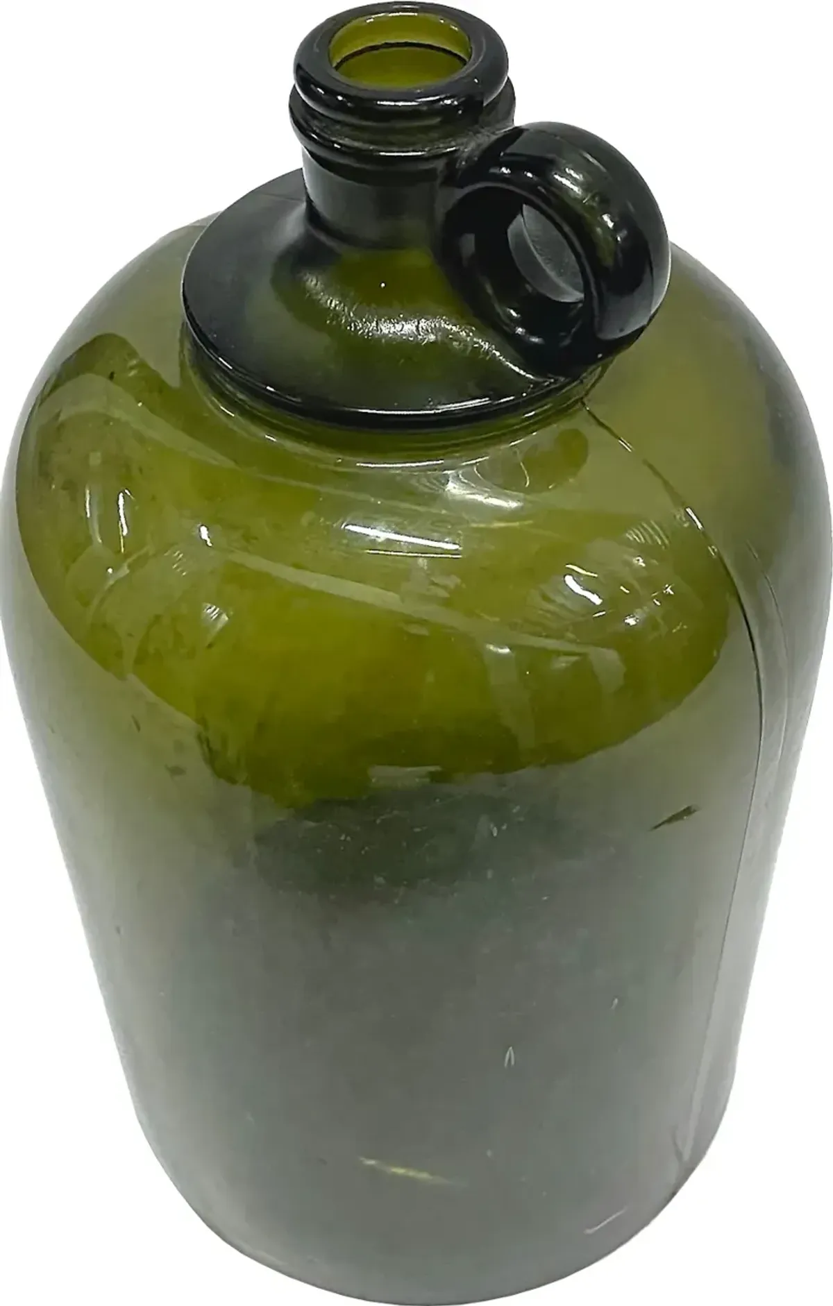 Medium Antique Green Glass Jug - Vermilion Designs