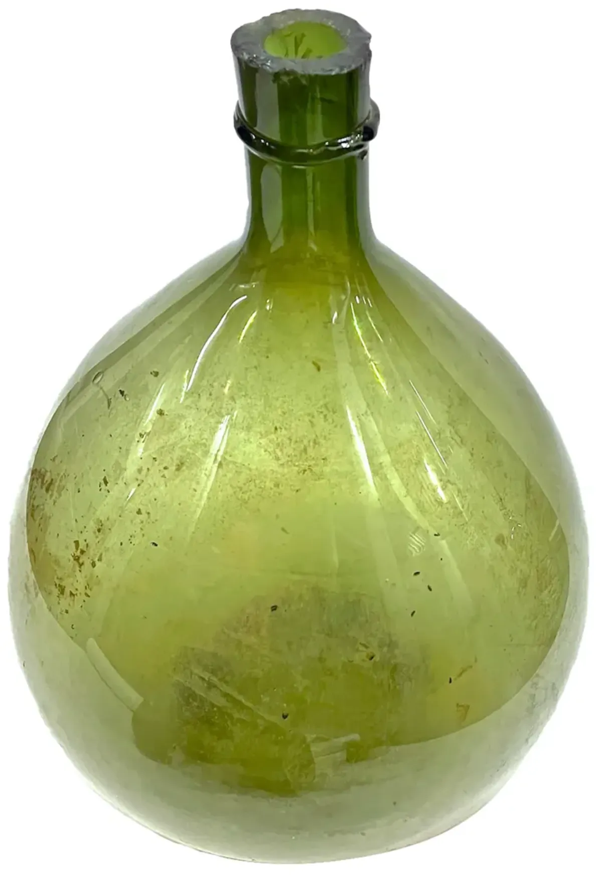 Large Antique Green Glass Demi-John - Vermilion Designs