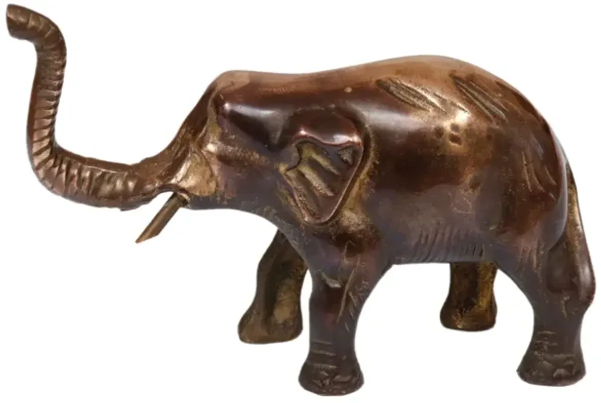 Ornamental Bronze Indian Elephant - Interesting Things - Gold