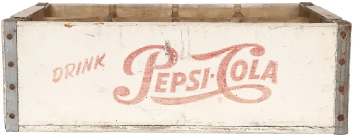 Wooden Pepsi Cola Crate from Newburgh NY - Interesting Things - White