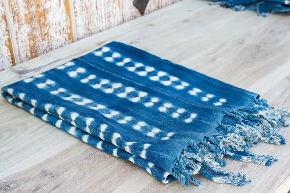 Kojo Indigo African Mud Cloth - de-cor - blue