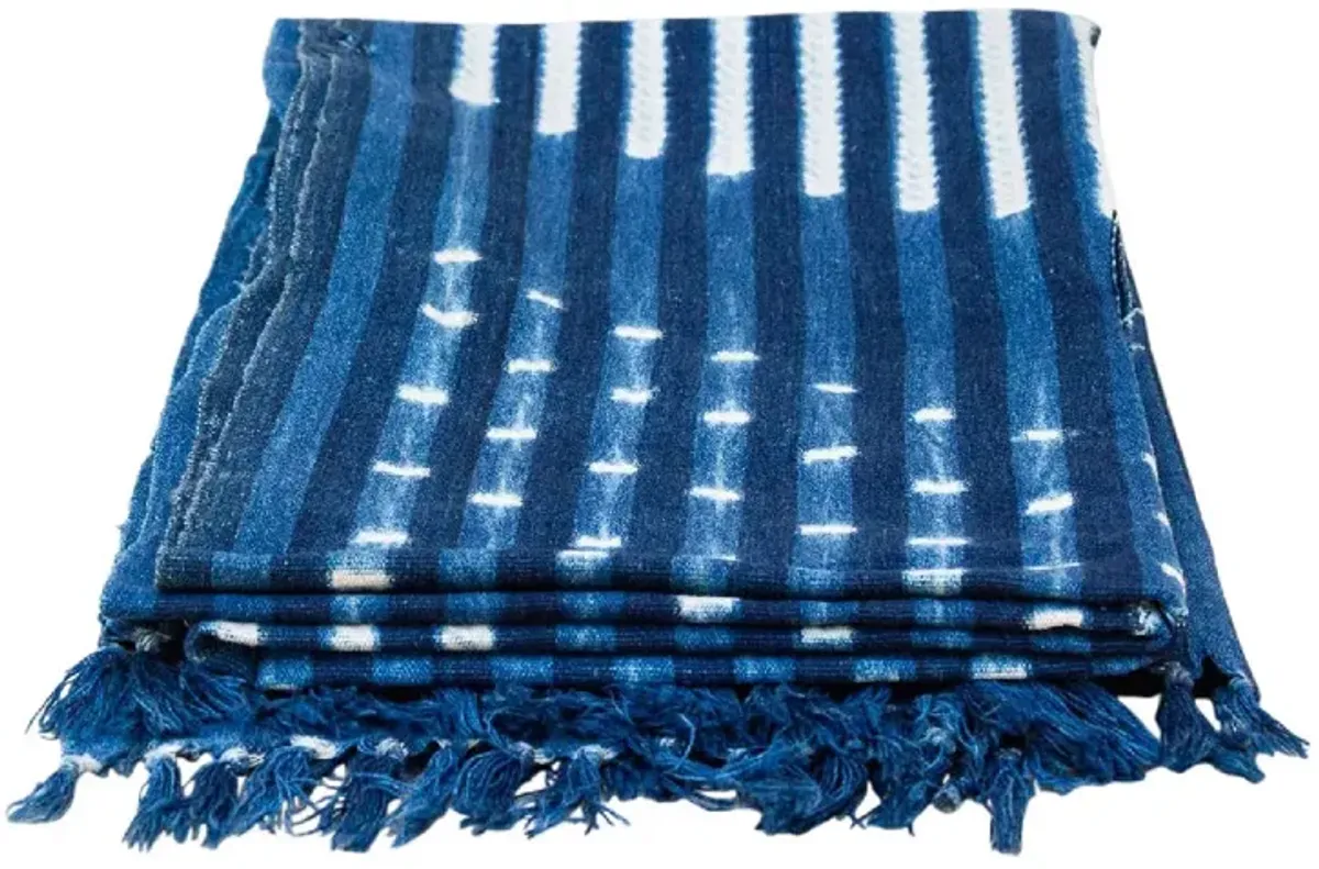 Chaka Indigo African Mud Cloth - de-cor - Blue