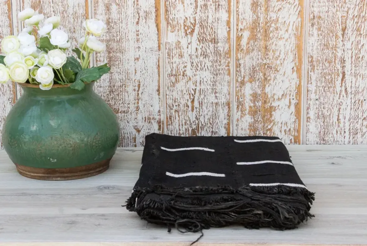 Malika African Mud Cloth - de-cor - Black