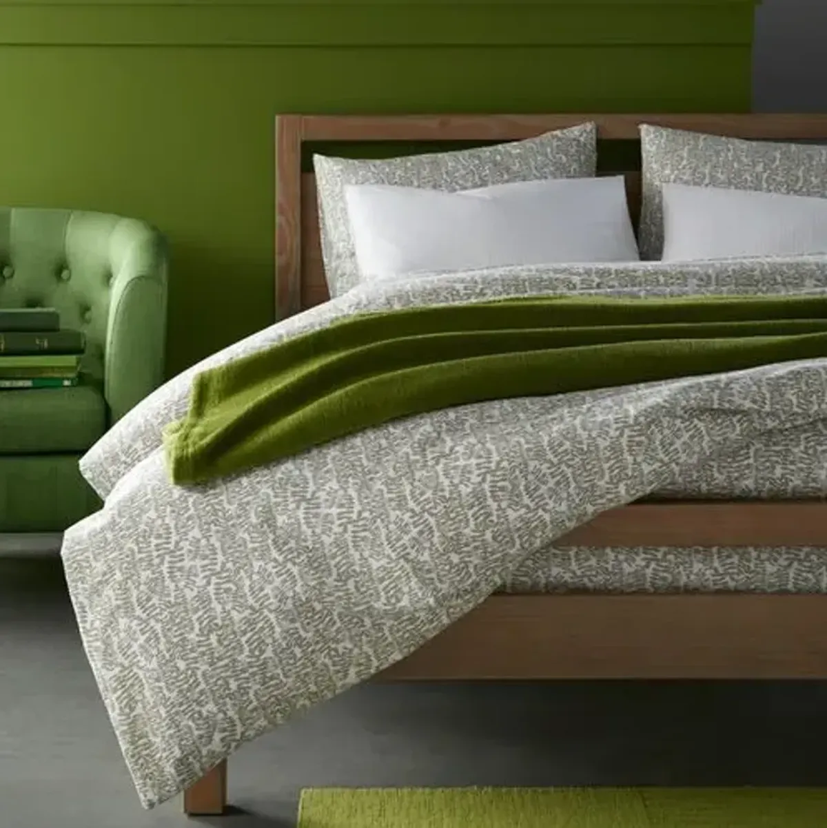 Fern Duvet Cover - Peacock Alley - Green