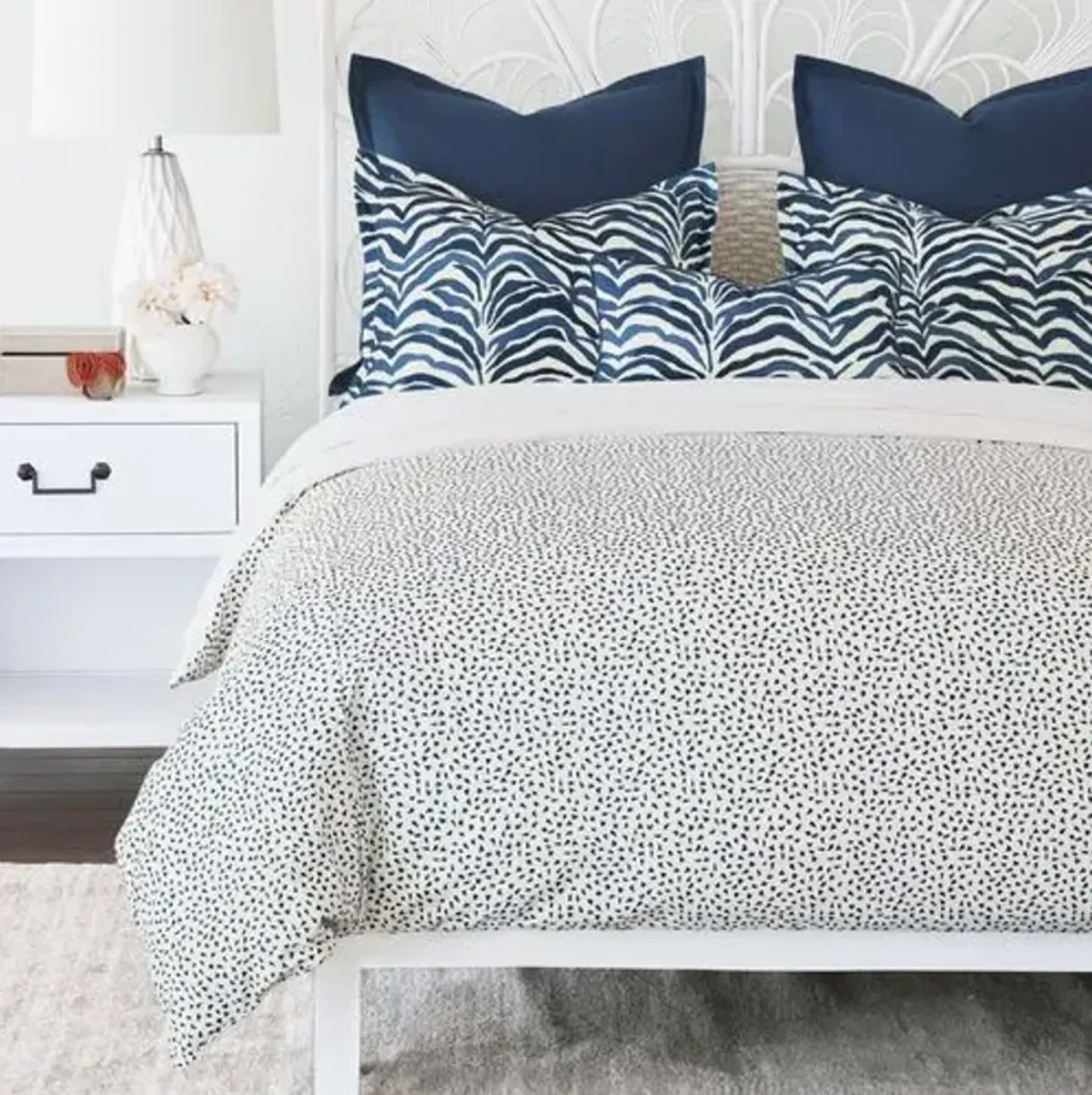 Hugo Speckled Duvet Cover - Indigo - Blue