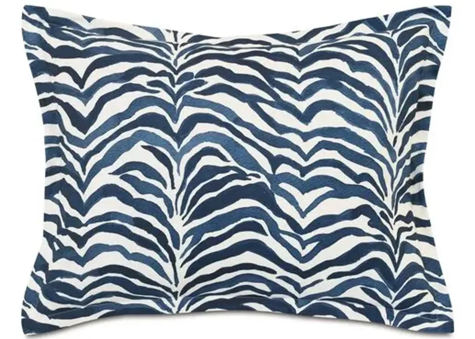 Shiva Tiger Print Sham - Navy - Blue