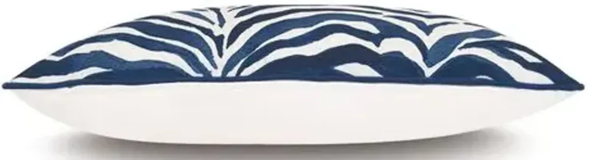 Shiva Tiger Print Bolster - Navy - Blue