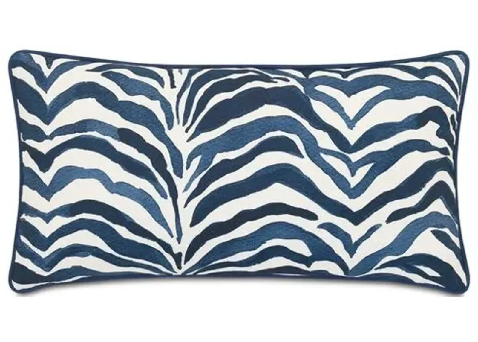 Shiva Tiger Print Bolster - Navy - Blue