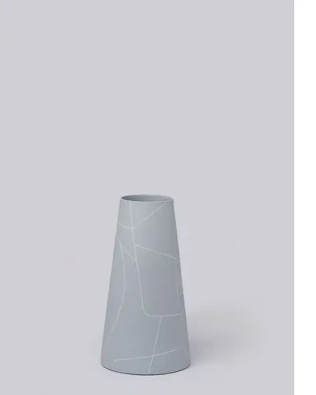 Tall Cone Vase - Medium Gray - Middle Kingdom