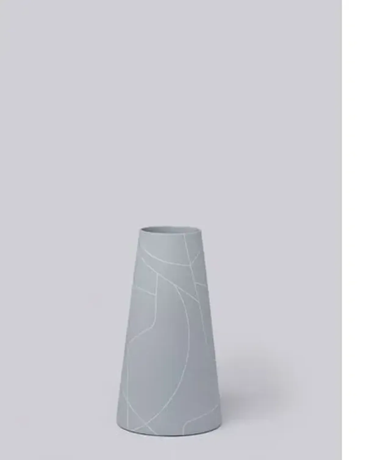 Tall Cone Vase - Medium Gray - Middle Kingdom