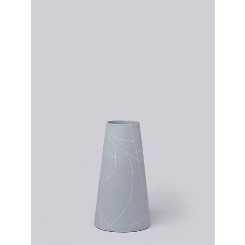 Tall Cone Vase - Medium Gray - Middle Kingdom