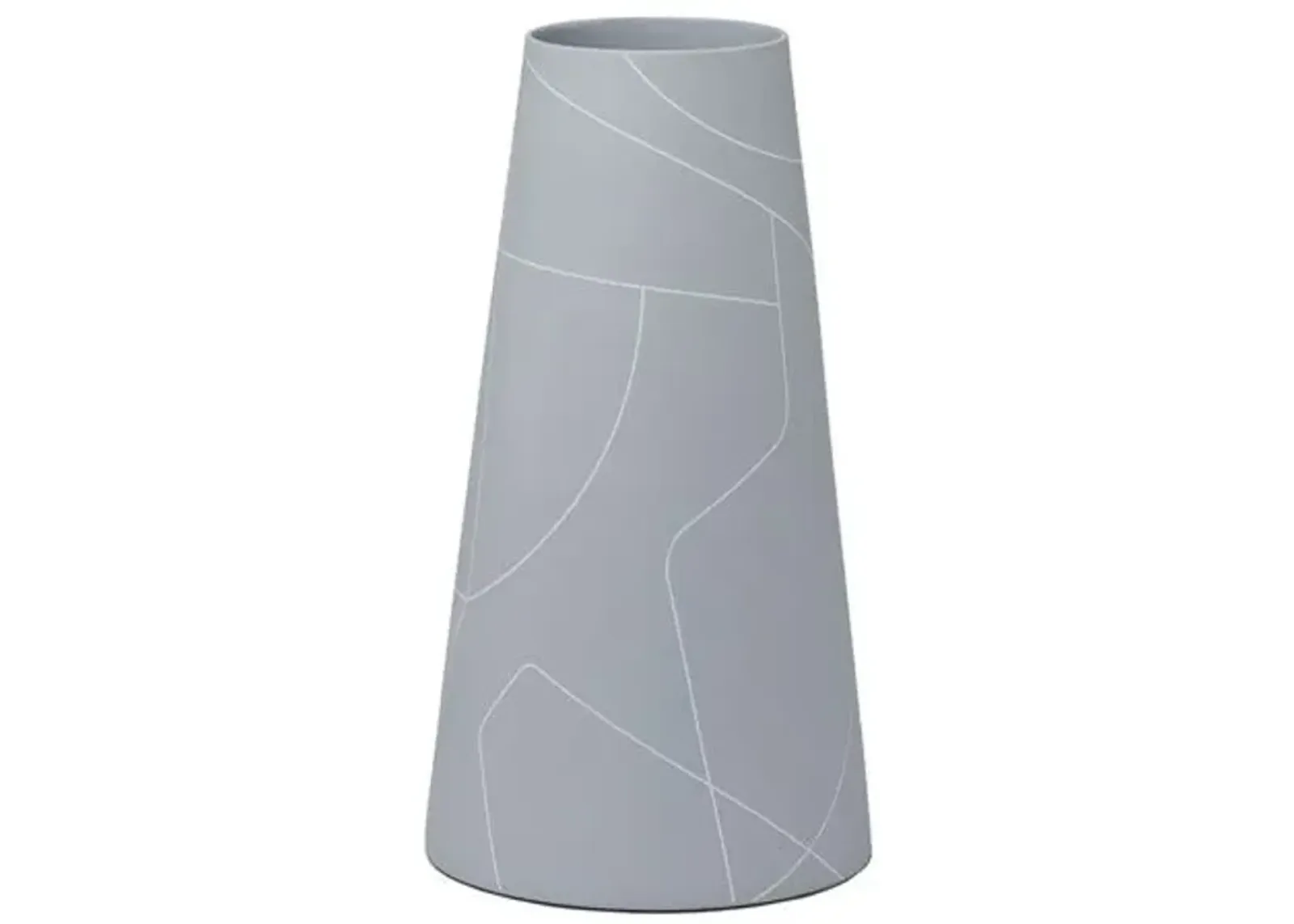 Tall Cone Vase - Medium Gray - Middle Kingdom