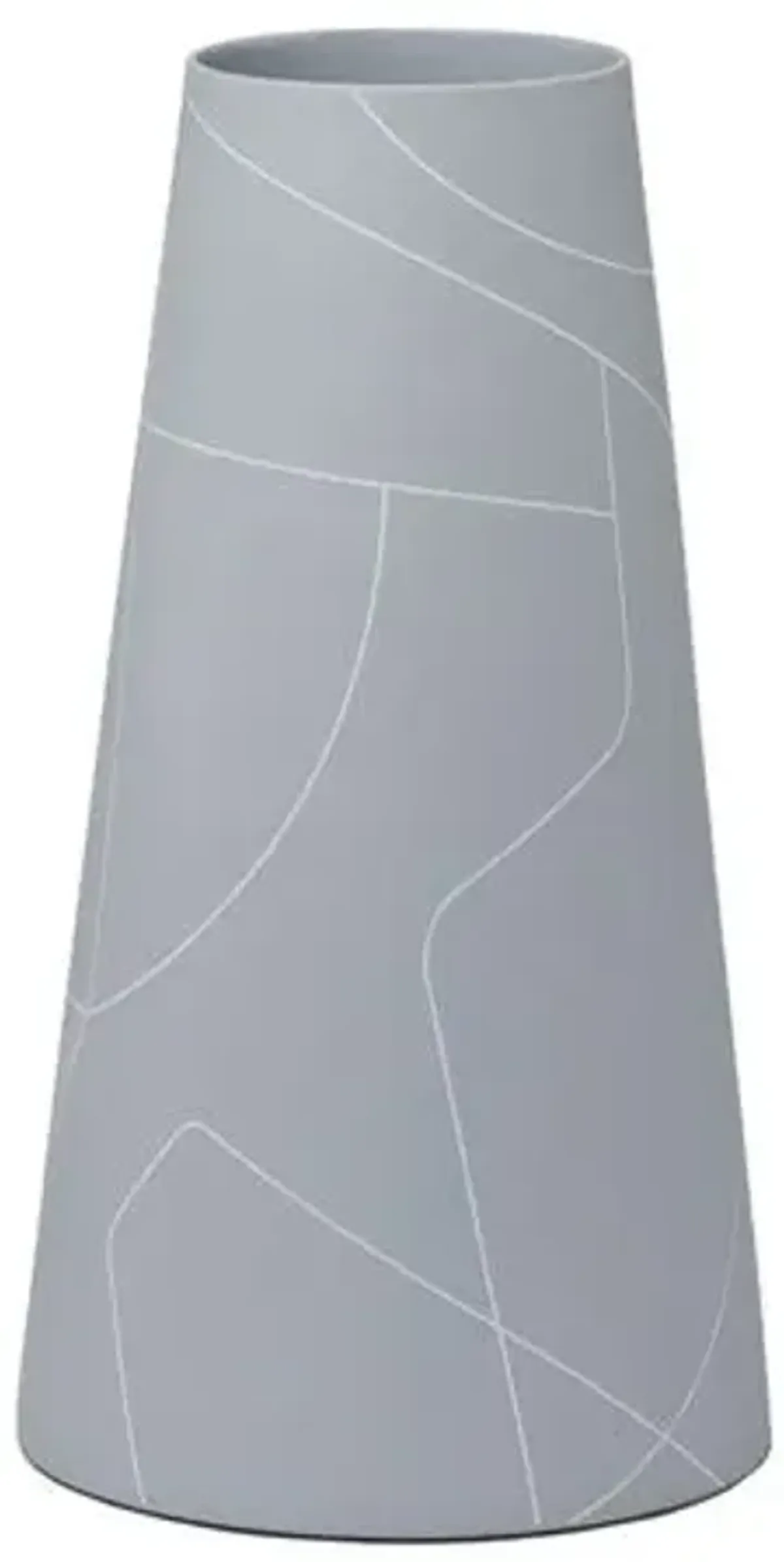 Tall Cone Vase - Medium Gray - Middle Kingdom