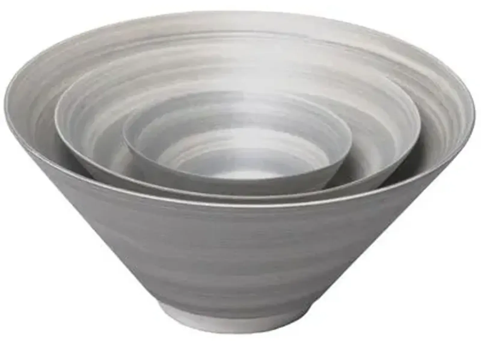 Set of 4 Conical Bowl - Slate Gray - Middle Kingdom