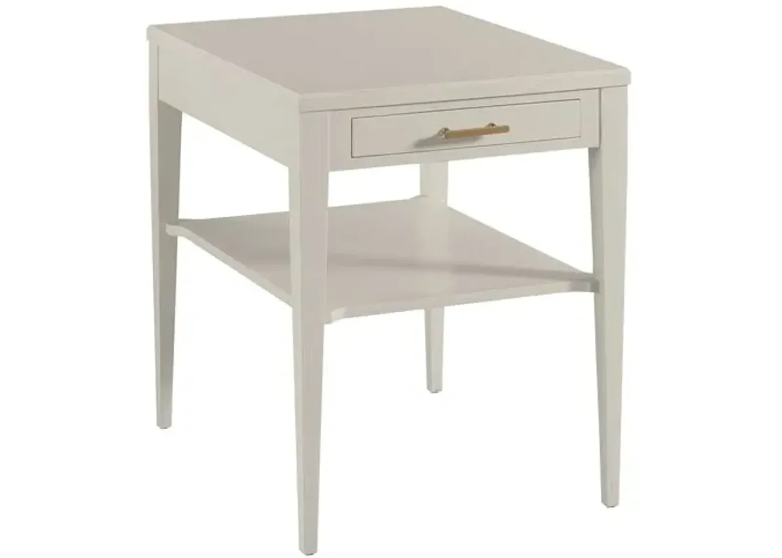 Sarah Side Table/Nightstand - Carrara White - Handcrafted