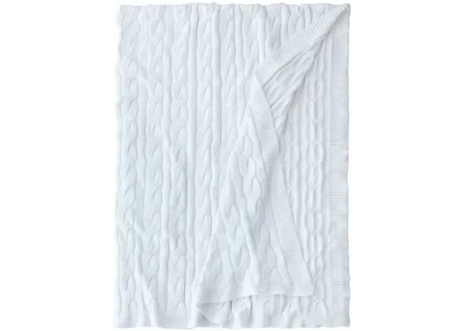 Barclay Butera - Avalon Cable-Knit Cotton Throw - Ivory