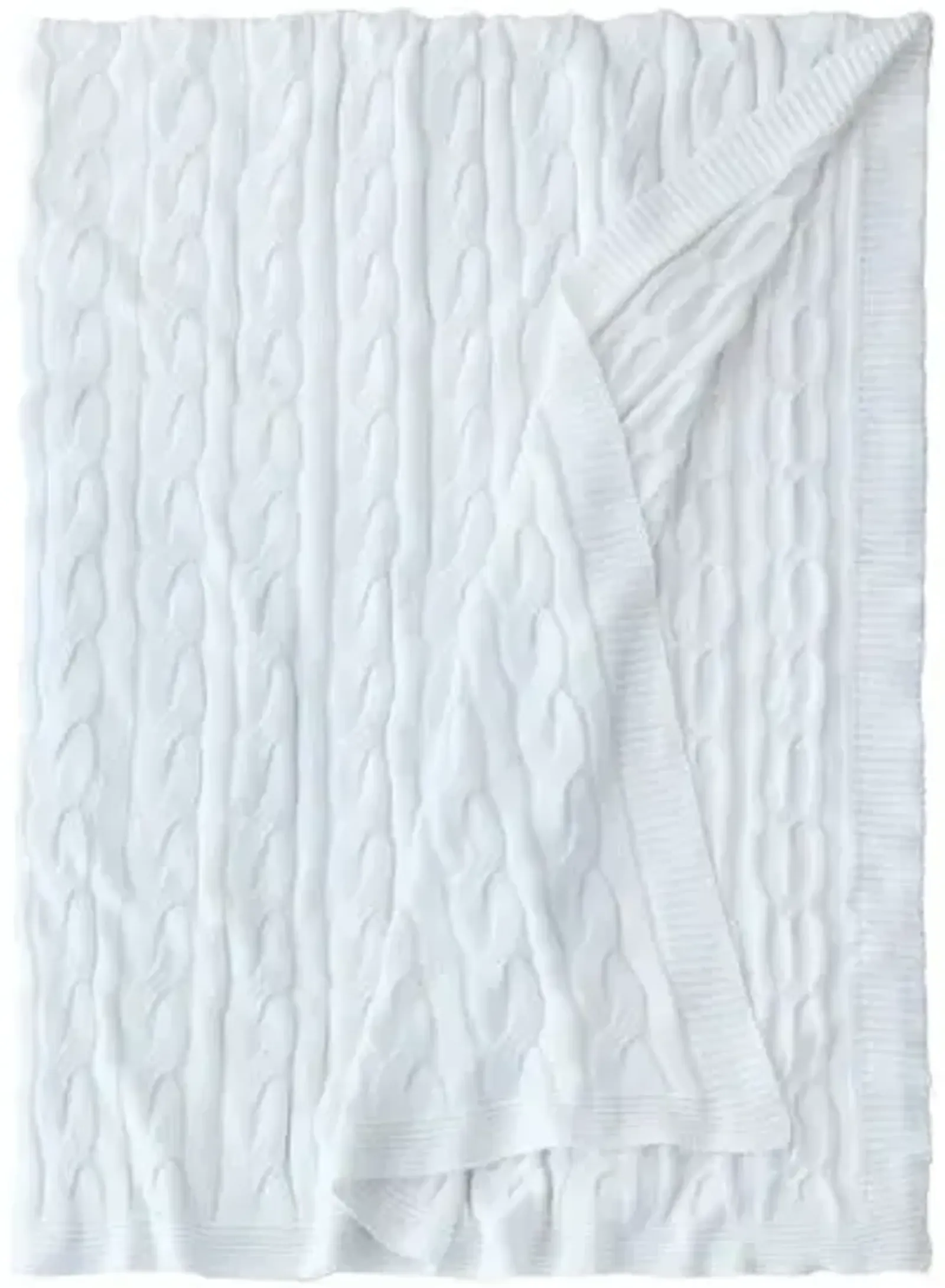 Barclay Butera - Avalon Cable-Knit Cotton Throw - Ivory