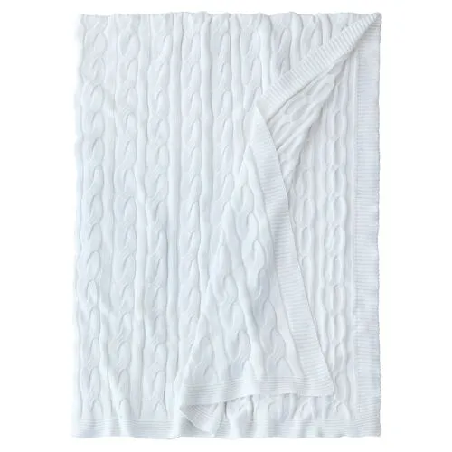 Barclay Butera - Avalon Cable-Knit Cotton Throw - Ivory