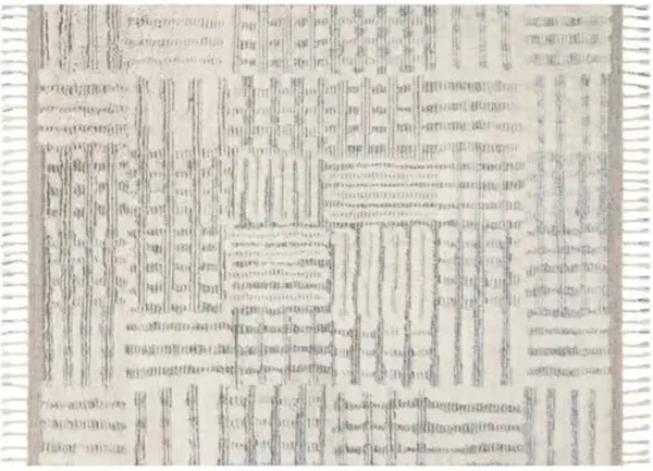 Riz Rug - Ivory/Sky - White - White