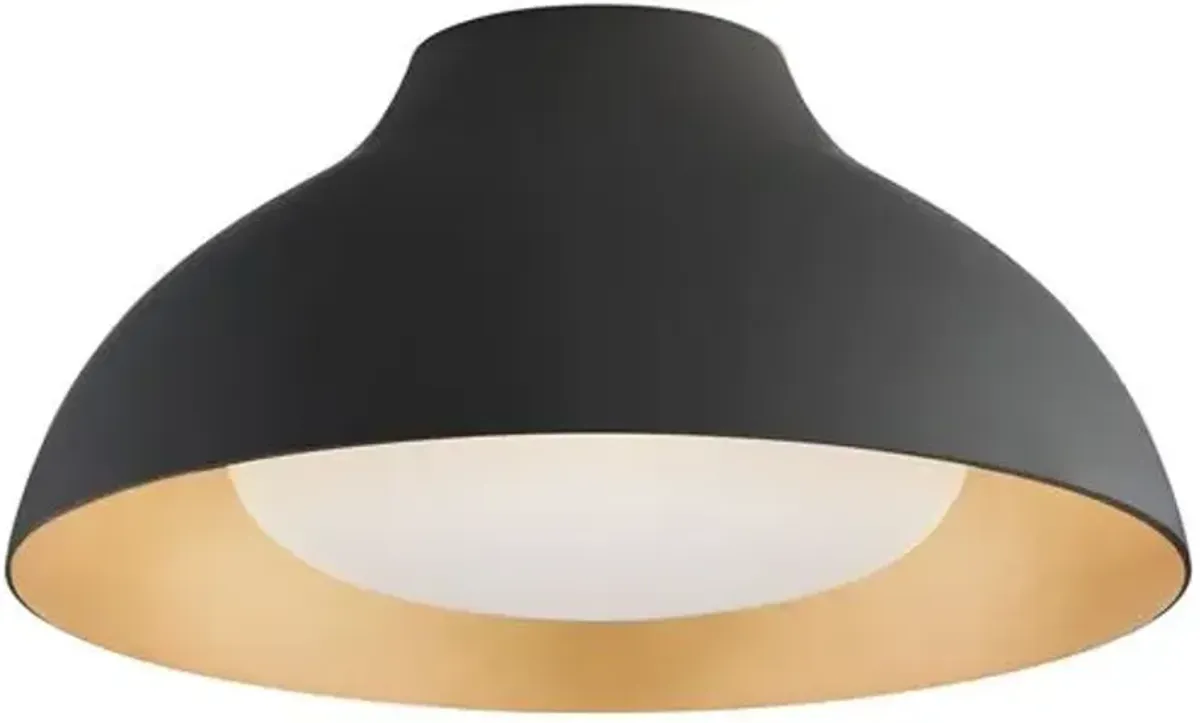 Visual Comfort - Agnes 15" Flush Mount - Black