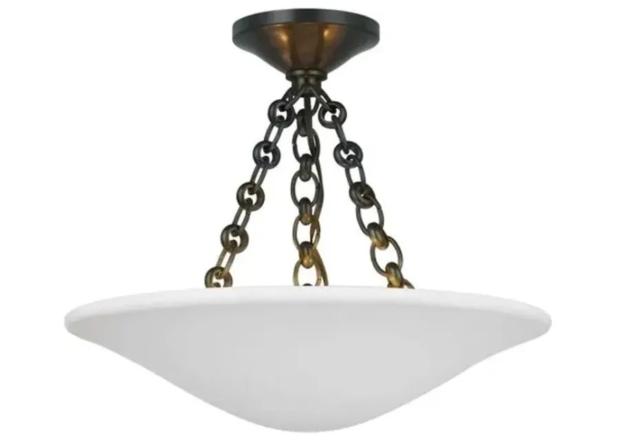 Visual Comfort - Mollino 16" Semi-Flush Mount - Black