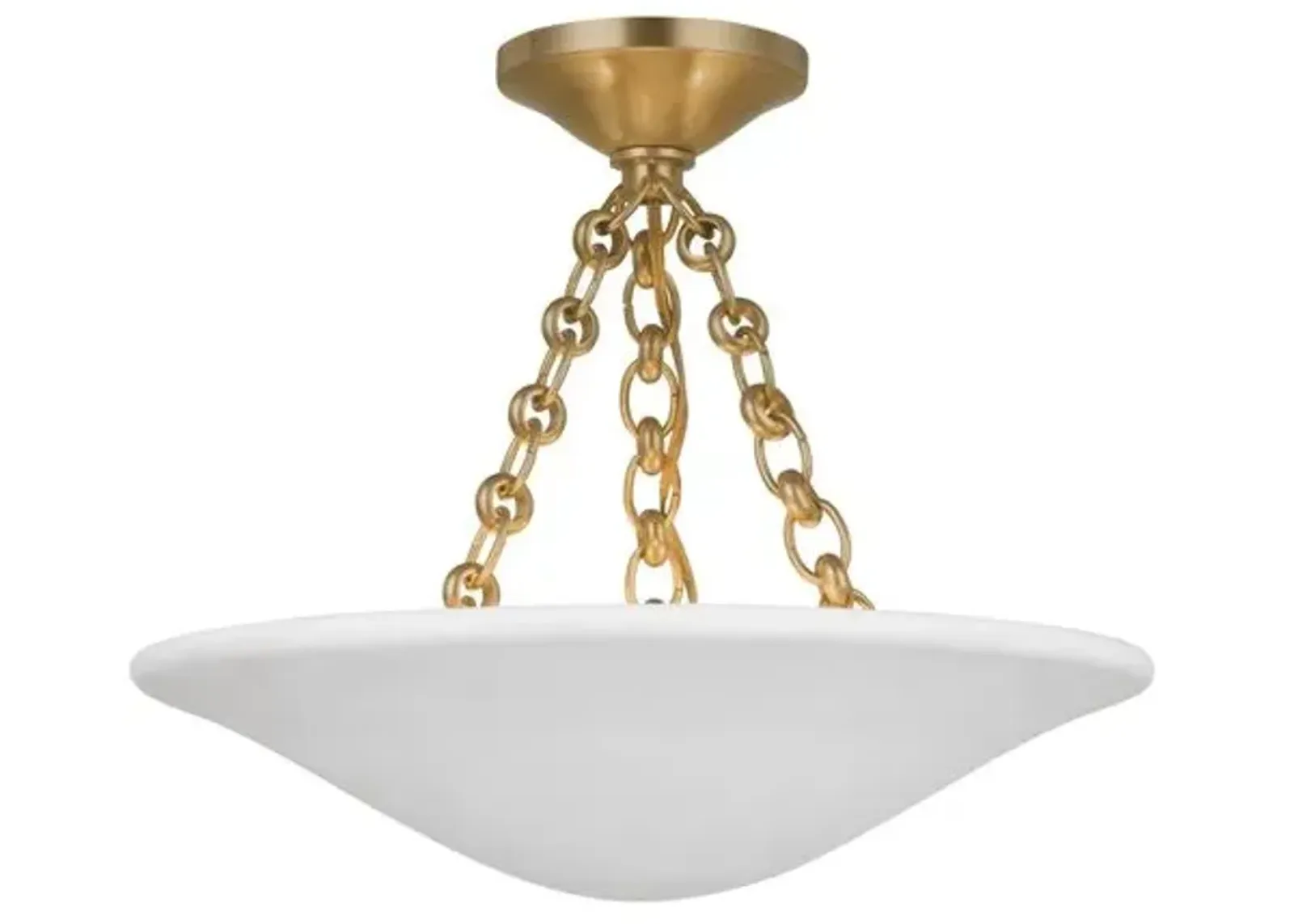 Visual Comfort - Mollino 16" Semi-Flush Mount - Gold