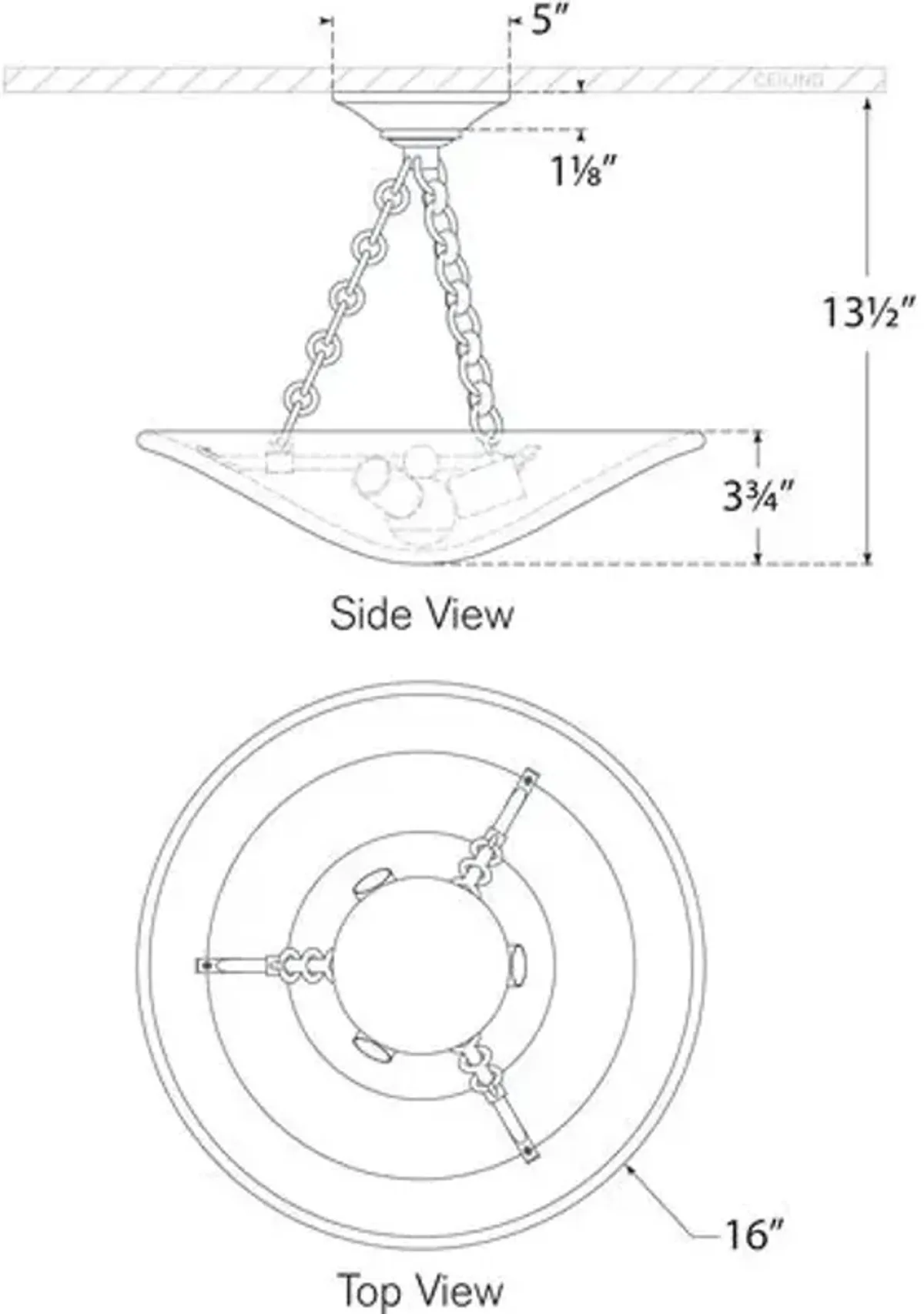 Visual Comfort - Mollino 16" Semi-Flush Mount - Silver