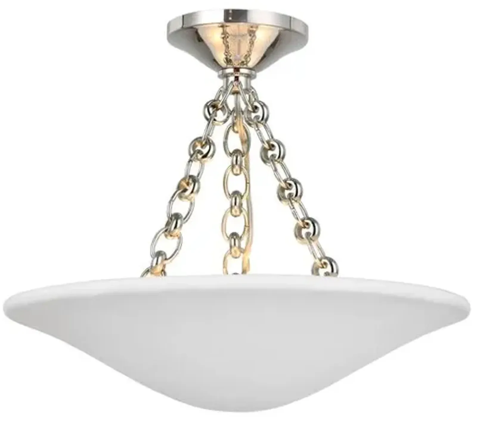 Visual Comfort - Mollino 16" Semi-Flush Mount - Silver