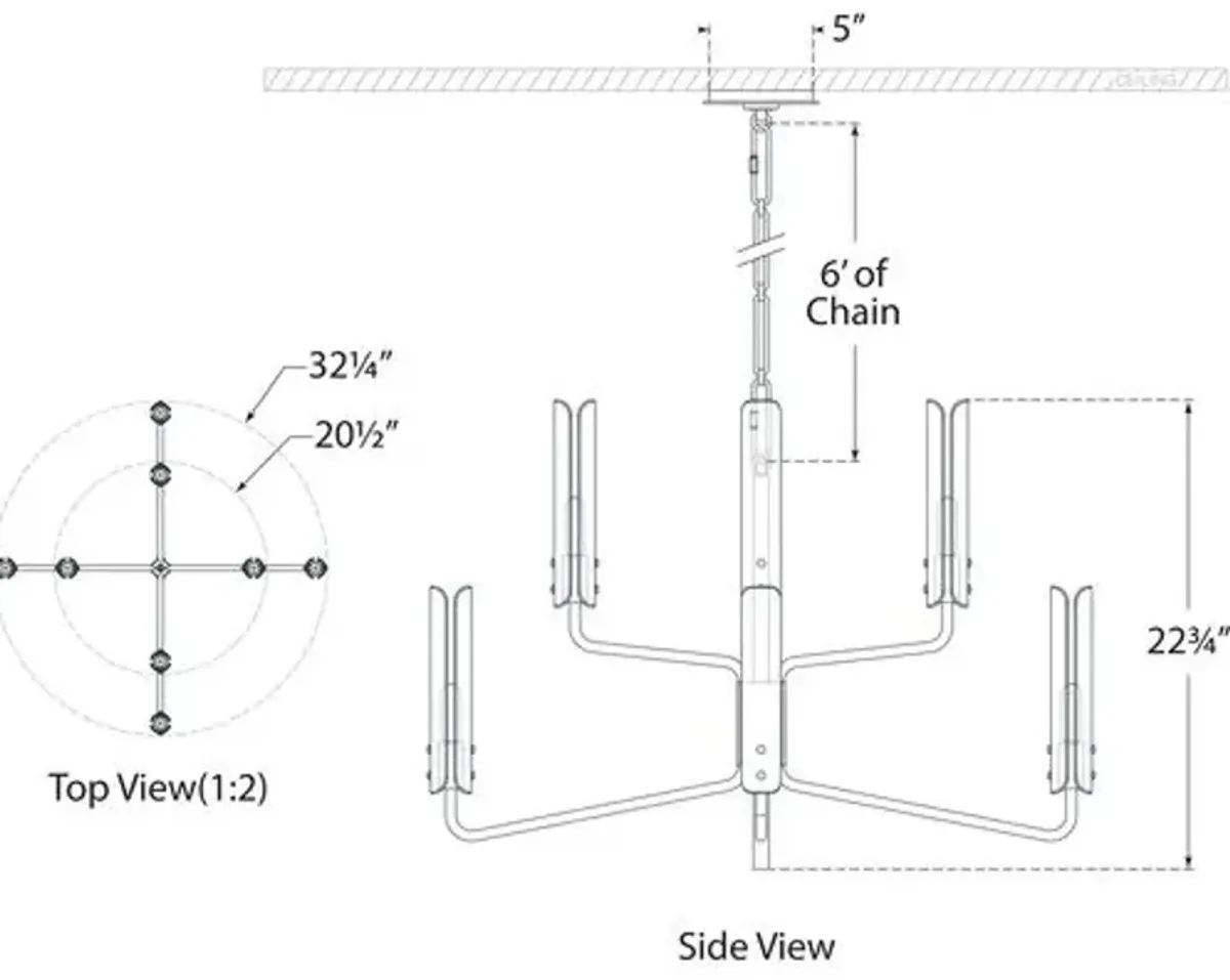 Visual Comfort - Casoria Medium Two-Tier Chandelier - Gold