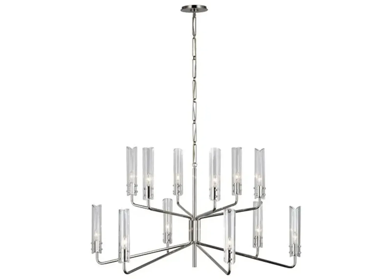 Visual Comfort - Casoria Large Two-Tier Chandelier - Silver