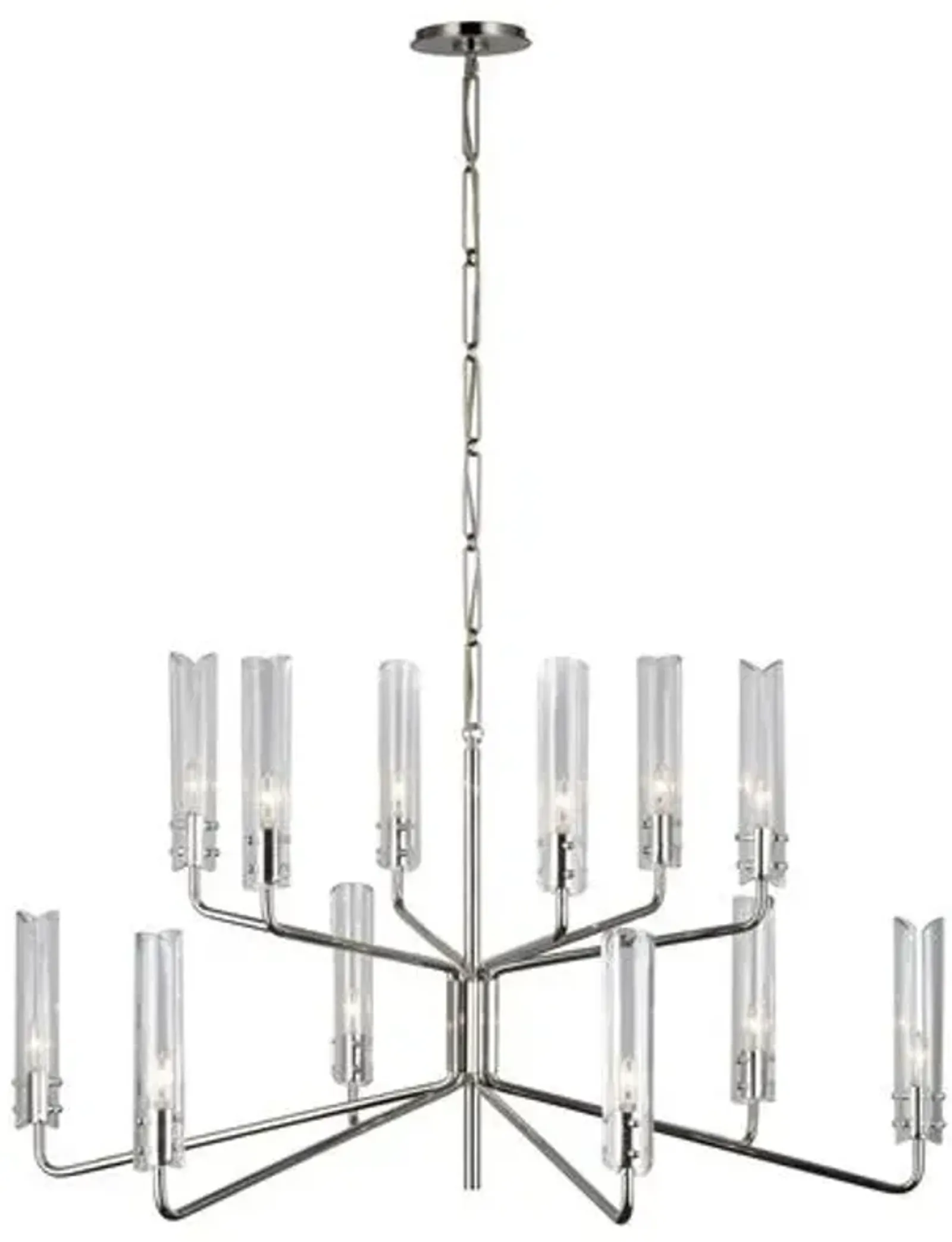 Visual Comfort - Casoria Large Two-Tier Chandelier - Silver