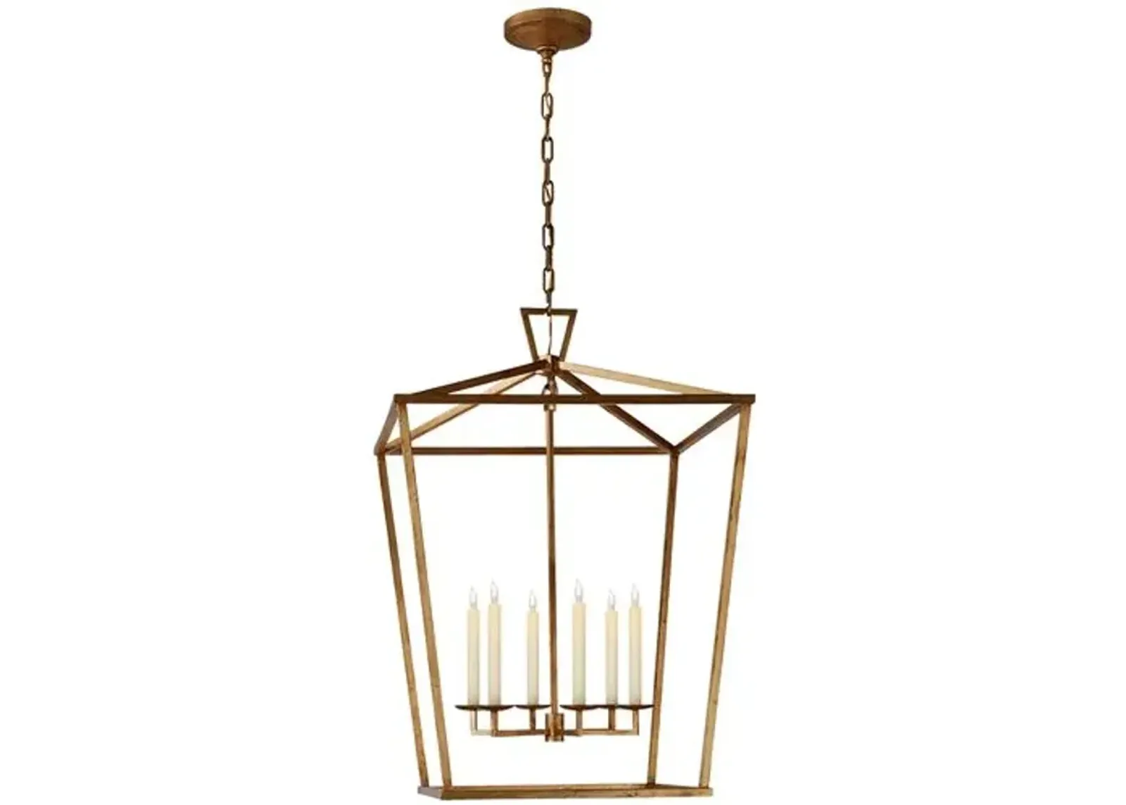 Visual Comfort - Darlana Extra Large Lantern - Gilded Iron - Gold