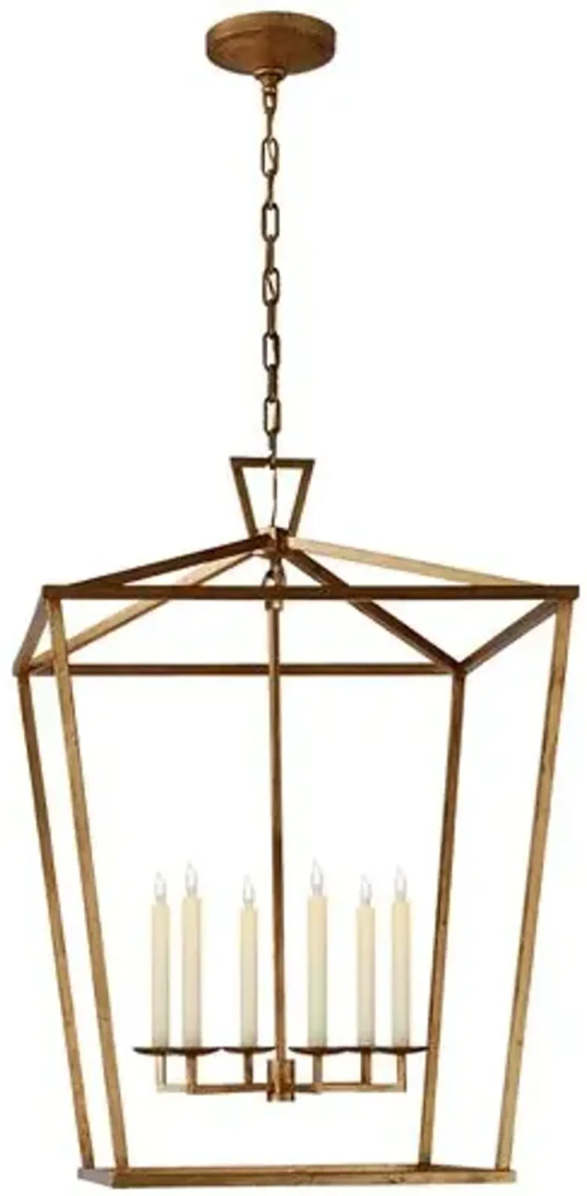 Visual Comfort - Darlana Extra Large Lantern - Gilded Iron - Gold