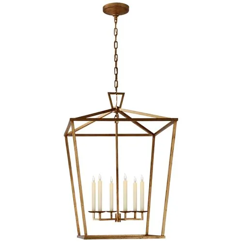 Visual Comfort - Darlana Extra Large Lantern - Gilded Iron - Gold