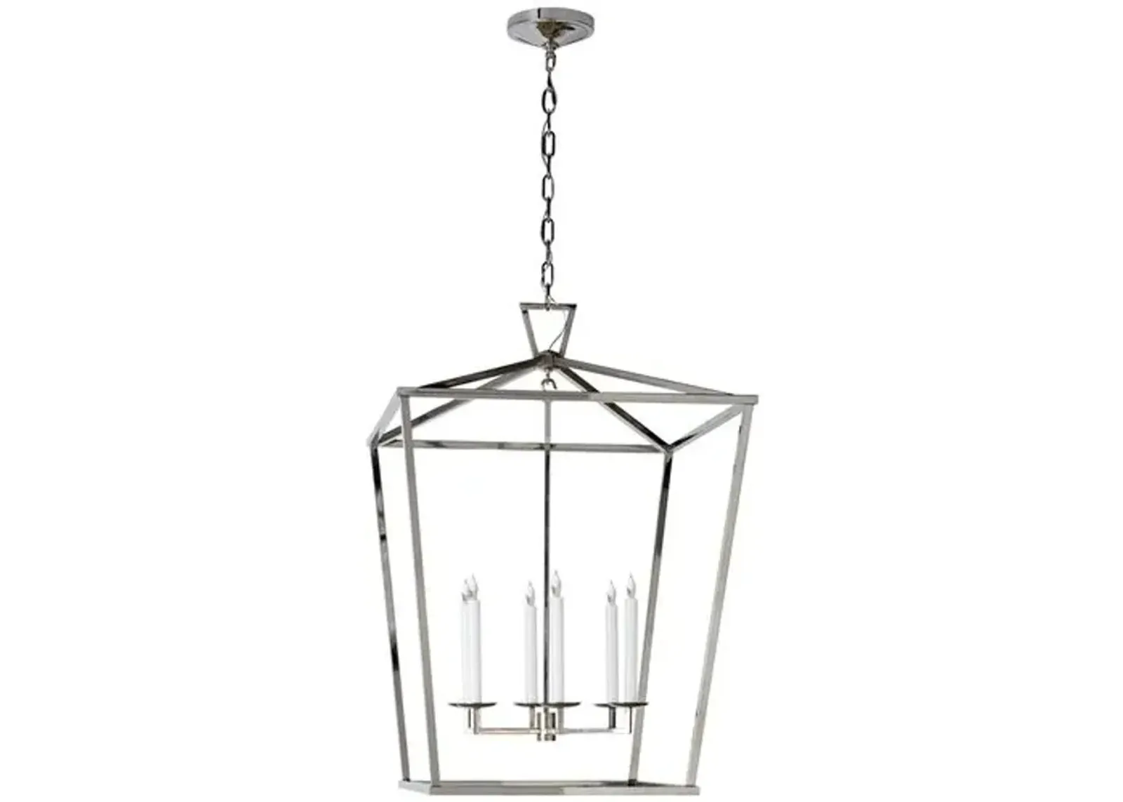 Visual Comfort - Darlana Extra Large Lantern - Polished Nickel - Silver