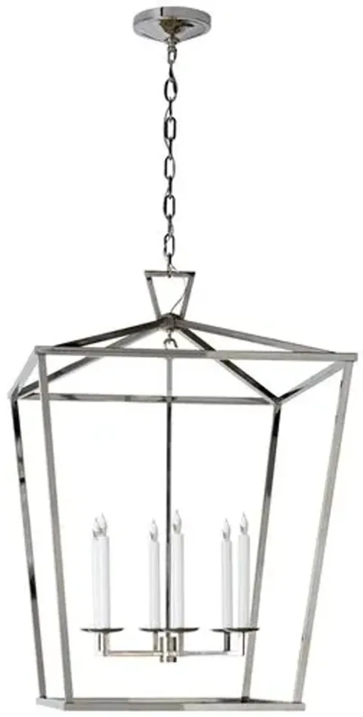 Visual Comfort - Darlana Extra Large Lantern - Polished Nickel - Silver