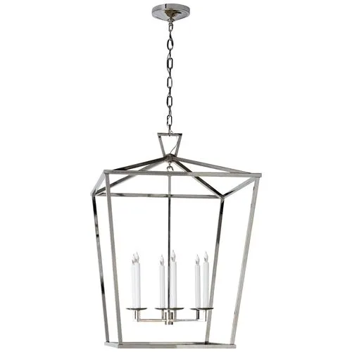 Visual Comfort - Darlana Extra Large Lantern - Polished Nickel - Silver